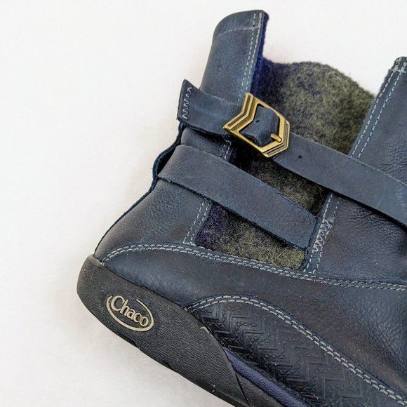 Chaco Hopi Boot Blue Steel Wool Leather - Picture 4 of 14